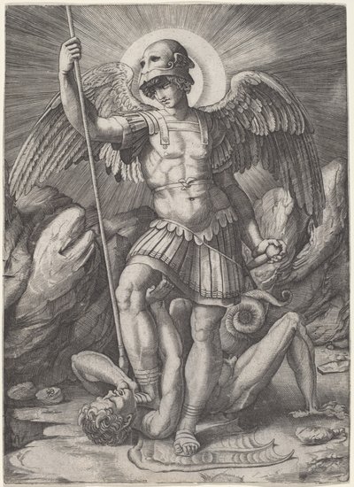 San Michele da Marco Dente after Raphael