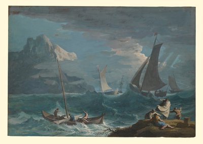 Barche da pesca in tempesta da Marco Ricci