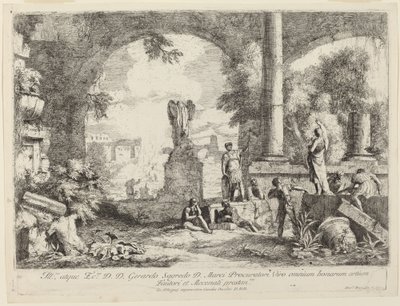 Paesaggio con rovine classiche da Marco Ricci