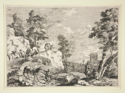 Paesaggio con quattro cavalieri da Marco Ricci