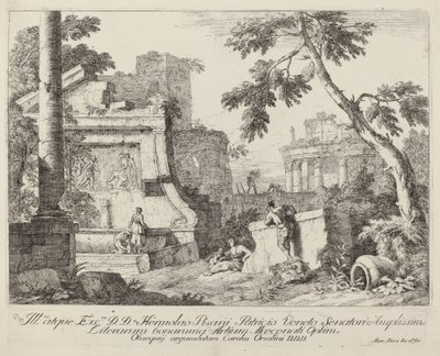 Paesaggio con rovine da Marco Ricci