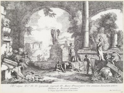 Paesaggio con rovine da Marco Ricci