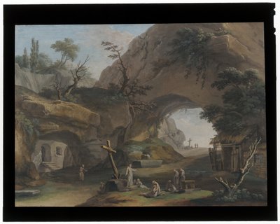 Paesaggio montuoso con monaci da Marco Ricci