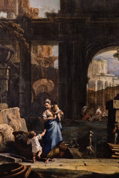 Prospettiva con rovine e figure (dettaglio) da Marco & Sebastiano (1659 1734) Ricci