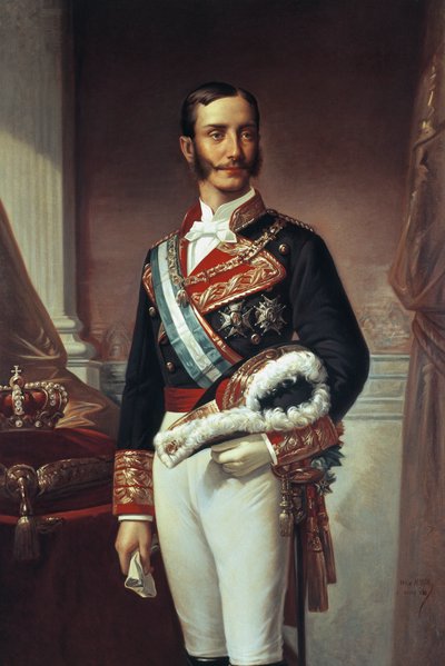 Ritratto di Alfonso XII da Marcos Giraldez de Acosta