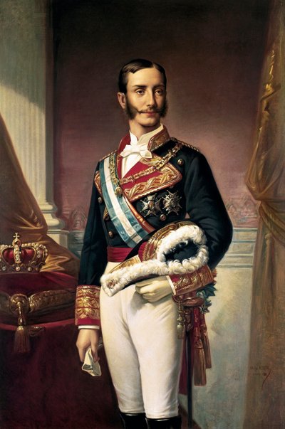 Ritratto di Alfonso XII, Re di Spagna da Marcos Giraldez de Acosta