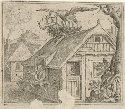 Favola sulle cicogne e la loro religione da Marcus Gheeraerts (I) (attributed to)
