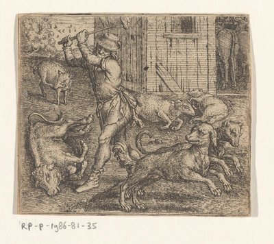 Favola del contadino e i suoi cani da Marcus Gheeraerts (I)