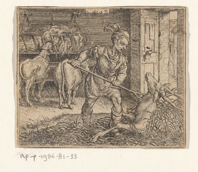 Favola del cervo nella stalla dei buoi da Marcus Gheeraerts (I)