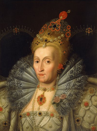Ritratto della regina Elisabetta I, busto da Marcus Gheeraerts