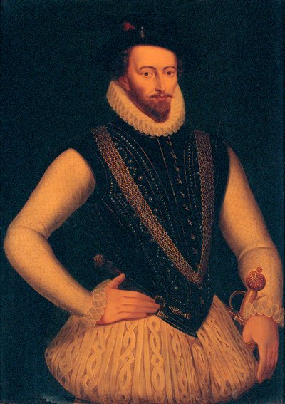 Ritratto di Sir Walter Raleigh, 1595 da Marcus Gheeraerts