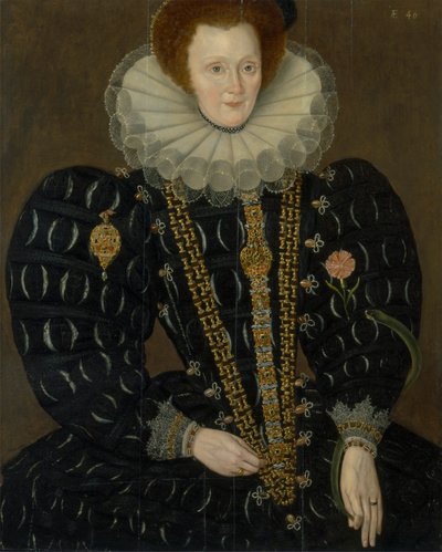 Una donna chiamata Lady Elizabeth Knightley da Marcus Gheeraerts the Younger