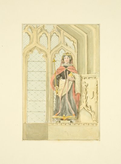 Figura della regina Elisabetta nella cappella di St Mary Redcliffe da Marcus H. Homes