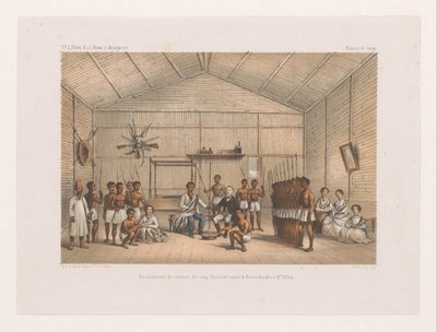 Visita al principe Ratsiba e cerimonia del giuramento di sangue da Marcus Jacob Goedkind