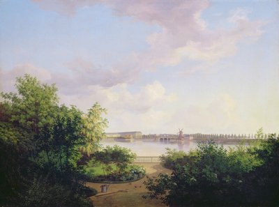 Il giardino di Johannes Amsinck sul Binnenalster, 1837 da Marcus Johann Haeselich