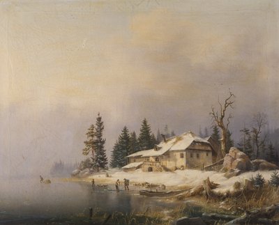 Fattoria sul lago invernale da Marcus Pernhardt