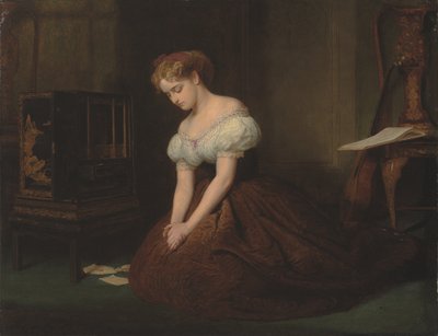 Le vecchie lettere "Ho cercato ciò che non è, né può essere, ecc." - Christina Rossetti da Marcus Stone
