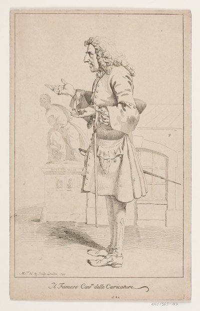 "Il famoso Cavre delle Caricature". Ritratto di Pier Leone Ghezzi (1674-1755) da Marcus Tuscher