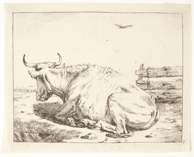 Mucca sdraiata da Marcus de Bye