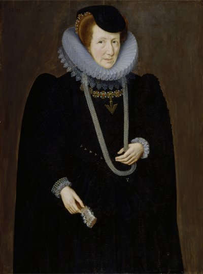 Ritratto di una donna, probabilmente Eleanor Packington, Lady Scudamore da Marcus the Younger Gheeraerts