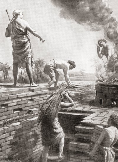La costruzione di una Ziggurat, le enormi torri del tempio piramidale che furono costruite per la prima volta nelle città-stato sumere, da Hutchinson