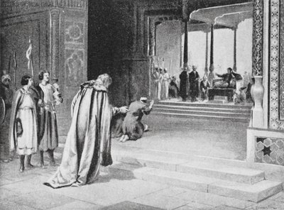 Geoffrey de Langley con Bar Sauma prima di Arghun Khan da Margaret (after) Dovaston