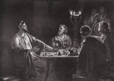 Introduzione dei pesi e delle misure in Grecia (litografia) da Margaret (after) Dovaston