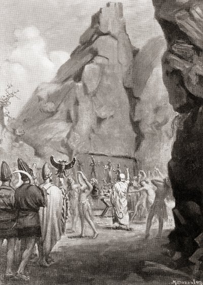 La celebrazione di una festa di primavera con una danza di culto per adorare le dee madri ittite, da Hutchinson