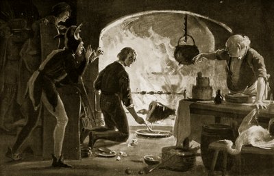 Lambert Simnel in cucina, illustrazione da "Hutchinson