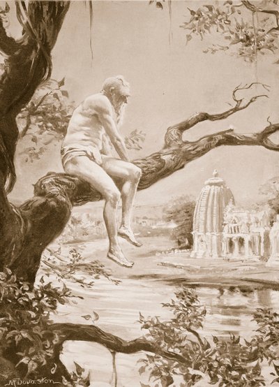 La fine di un lungo e prospero regno, illustrazione da "Hutchinsons History of the Nations", 1910 circa (litografia) da Margaret Dovaston