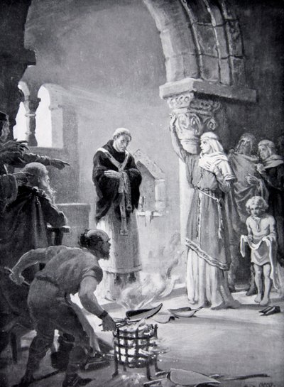 Il giudizio dei nove vomeri, illustrazione da "Storia della nazione" (litografia) da Margaret Dovaston