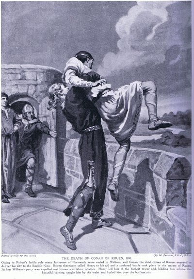 La morte di Conan di Rouen AD1090 da Margaret Dovaston