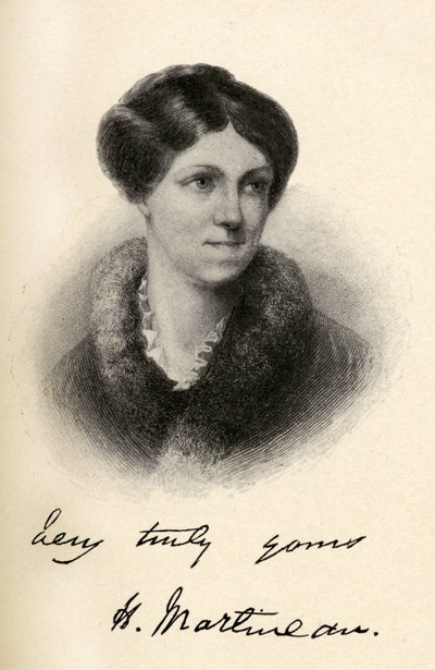 Harriet Martineau (1802-1876) illustrazione da 