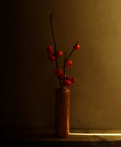 Natura morta con bacche rosse da Margaret Halaby
