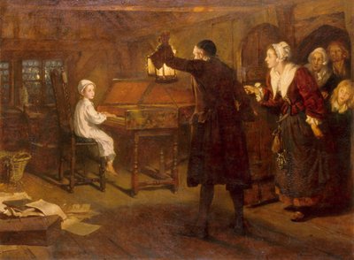 Il Bambino Handel, Scoperto dai suoi Genitori da Margaret Isabel Dicksee
