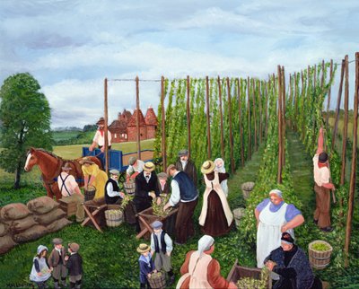 Raccolta del luppolo da Margaret Loxton