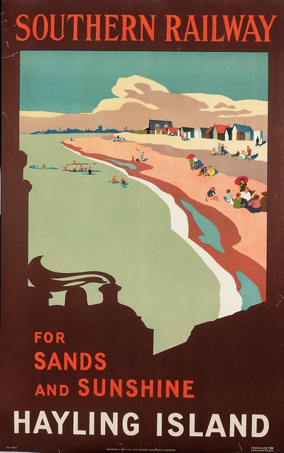 Isola di Hayling, poster pubblicitario della Southern Railway da Margaret MacDonald Mackintosh