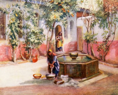 Corte di una casa damascena da Margaret Thomas