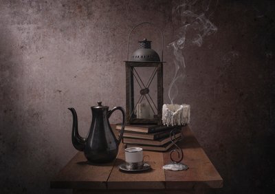 Caffè e lume di candela da Margareth Perfoncio