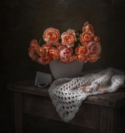 Bouquet di rose color pesca da Margareth Perfoncio