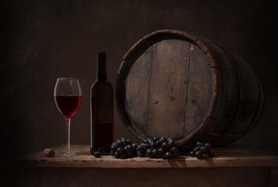 Natura morta rustica con vino da Margareth Perfoncio