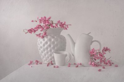 Natura morta in rosa tenue da Margareth Perfoncio