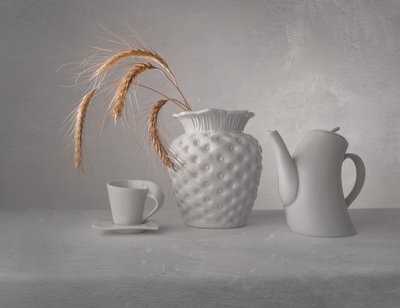 Natura morta minimalista in bianco da Margareth Perfoncio