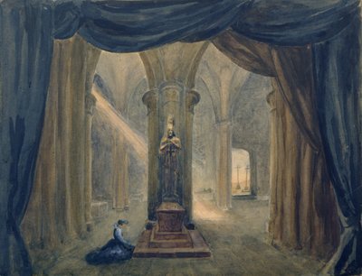 Scenografia per "Il convitato di pietra" di Alexander Dargomyzhsky da Margarita Genrichovna Genke Shifrina
