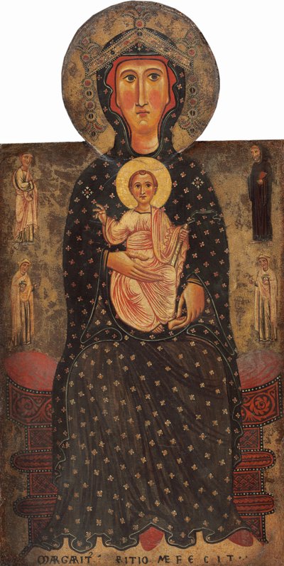 Madonna col Bambino in trono con quattro santi da Margarito d