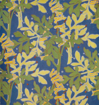 Design per seta stampata a blocchi, 1926 da Margery Tomlin