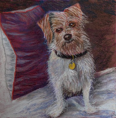 Il mio cagnolino su un cuscino di seta da Margo Starkey