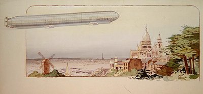 Il Dirigibile Zodiac Spiess, pubblicato da Mabileau, Parigi da Marguerite (fl.1909 14) Montaut