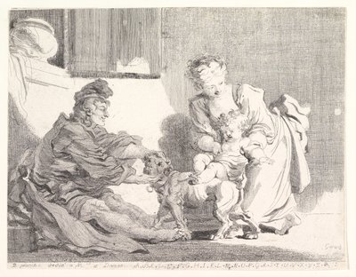 Il bambino e il bulldog, 1778 da Marguerite Gerard
