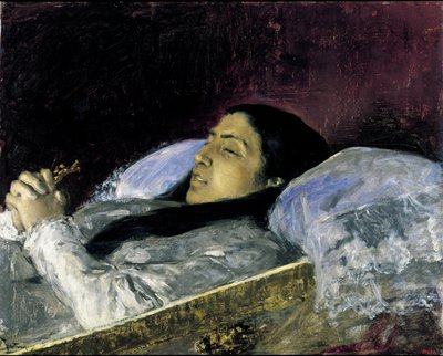 Miss Del Castillo sul letto di morte da Marià Fortuny Marsal